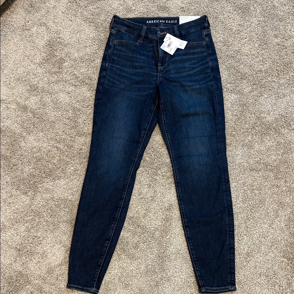 American Eagle Outfitters Women's Dark Blue Skinny Jeans